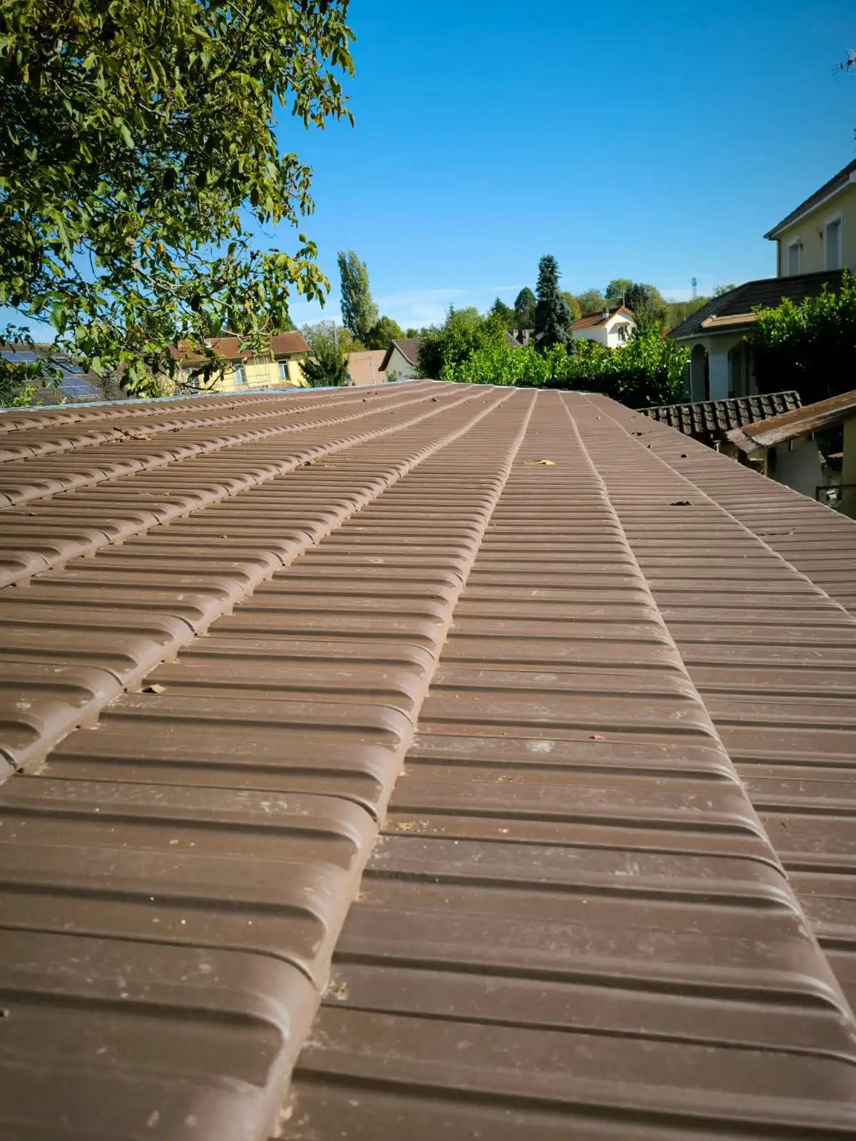 a roof of a house
